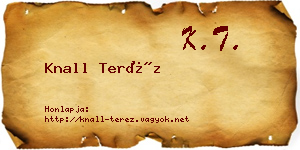 Knall Teréz névjegykártya