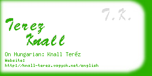 terez knall business card